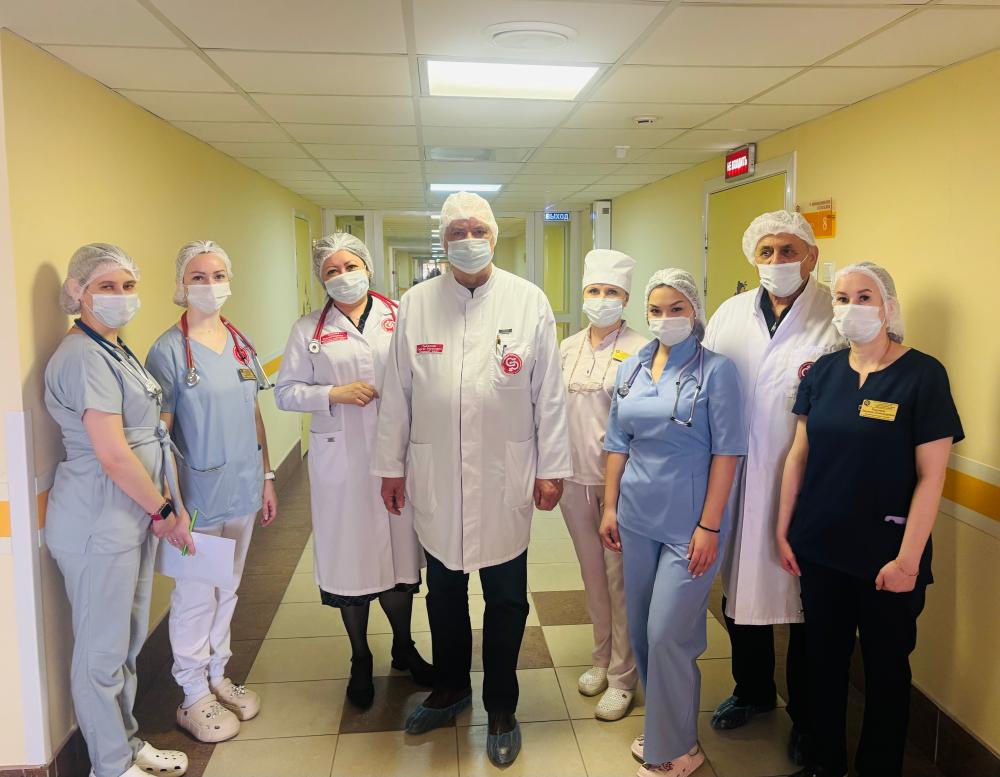 Сегодня, 1 апреля состоялся обход главного врача Сергея Борисовича Рыбалкина в инфекционном отделении № 2