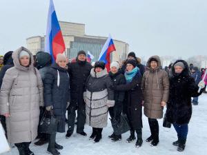 22 февраля, Юбилейная площадь. В рамках проекта #МЫВМЕСТЕ приняли участие в митинге "Слава защитникам Отечества!».